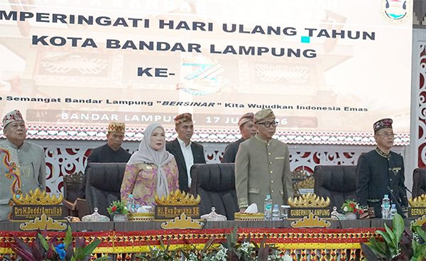 HUT ke-344 Bandar Lampung, Walikota dan Gubernur Kompak Serukan Semangat Indonesia Emas