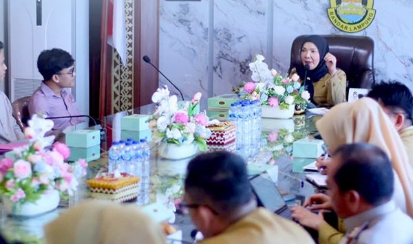 Wali Kota Bandar Lampung Hj. Eva Dwiana Menerima Kunjungan Audiensi Dari Perwakilan Cipayung Plus Kota Bandar Lampung