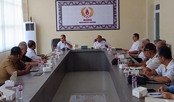 KONI Provinsi dan KONI Kota Balam Koordinasi Fokus Bahas THB Porprov